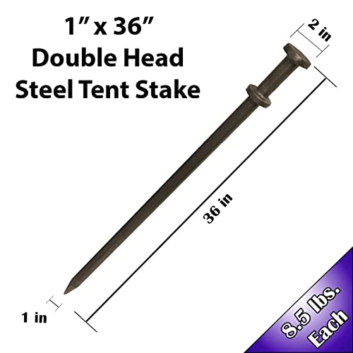 Heavy Duty Double Head Tent Stakes (4 Count)