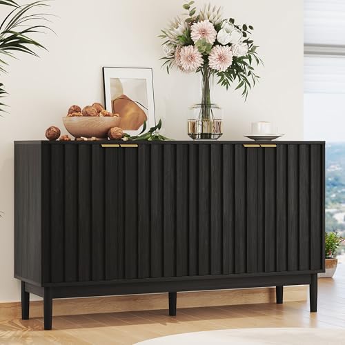 55" Fluted Buffet Cabinet with Storage