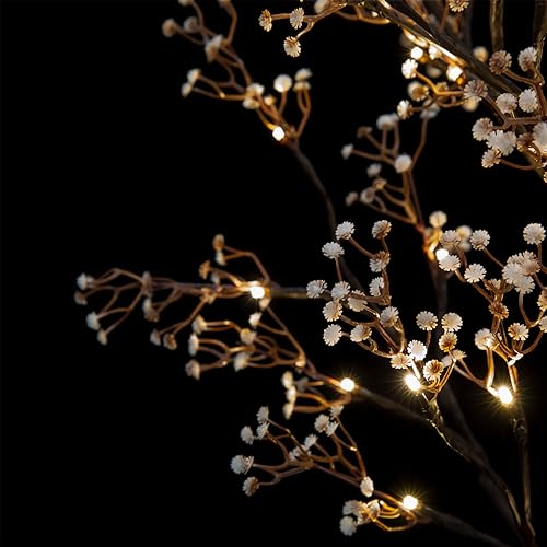 6ft Lighted Baby's Breath Tree with 184 Warm White LED Lights
