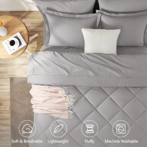 King Size Comforter Set French Grey