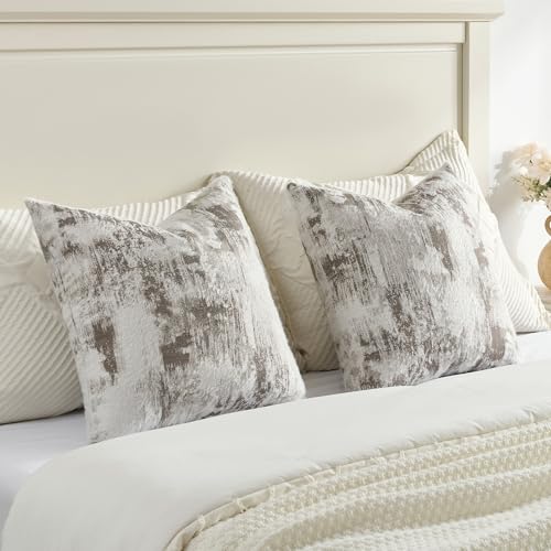 Pack of 2 Faux Cashmere Throw Pillow Covers 22x22 Inch (2 Count)