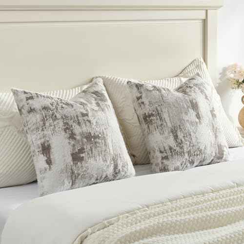 Pack of 2 Faux Cashmere Throw Pillow Covers 16x16 Inch (2 Count)