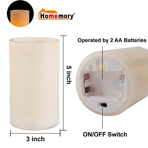 Real Wax Flickering Flameless Candles Battery Operated (2 Count)