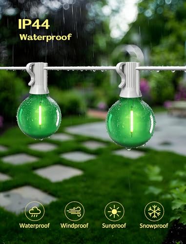 25Ft LED Outdoor String Lights with 12+1 Shatterproof Bulbs (25 Foot)