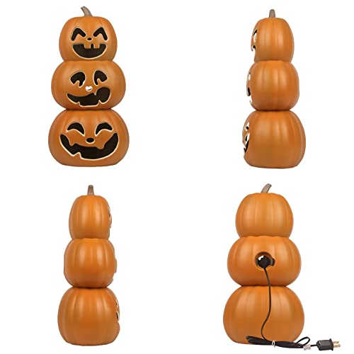 17" Halloween Pumpkin Lantern (17" 3-Tier Smile)