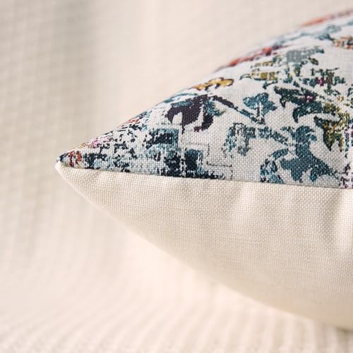 Outdoor Waterproof Pillow Covers 18x18 Inch Set of 2 Bohemian Vintage Carpet Pattern Pillow Covers Blue Burnt Orange Ethnic Design Decorative Farmhouse Couch Garden Balcony (8 Count)