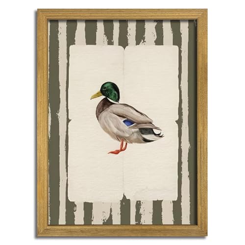 Vintage Framed Duck Wall Art Print