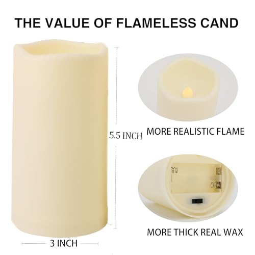 9PACK Outdoor Plastic flameless Candles with Remote Control and Timer (9 Count)