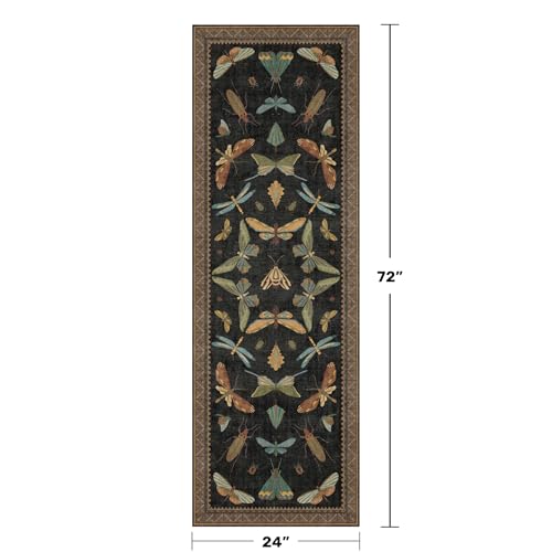 2x6 Black Entryway Runner Rugs Washable Non Slip Runners for Hallway (12 Sq Ft)
