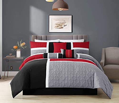Upland 7 Piece Quilted Patchwork Comforter Set