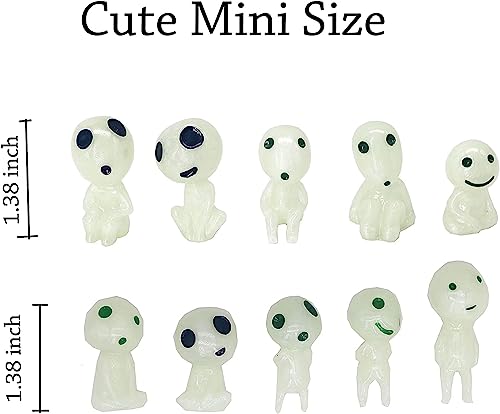 Fairy Garden Accessories Tree Elves Glow in Dark Garden Alien Decor Miniatures Luminous Ghost kit for Micro Landscape Garden Decoration Outdoor Status Patio Lawn Yard Kit (10 Count)