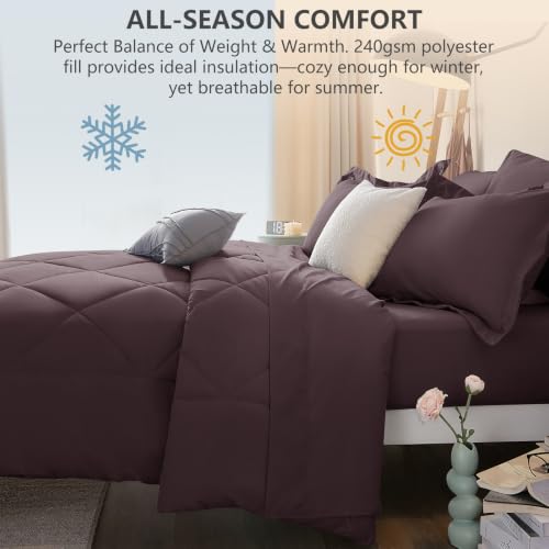 Oversized King Comforter Set Cocoa Powder