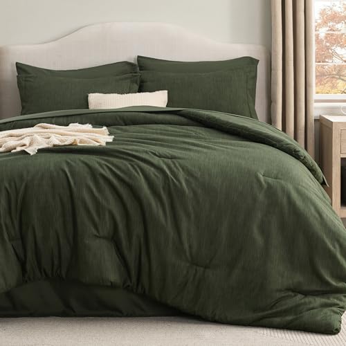 King Size Comforter Set Dark Green
