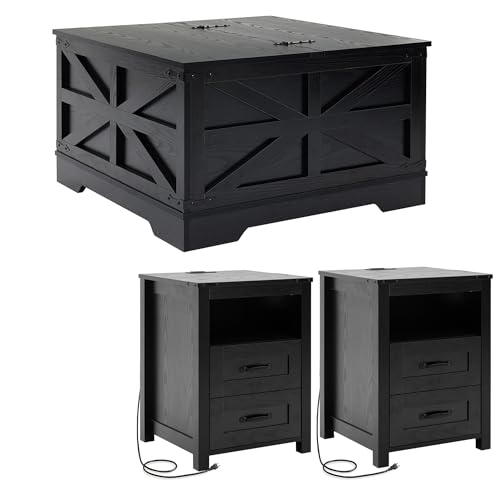 Farmhouse Coffee Table and End Table Sets of 3 (3 Count)