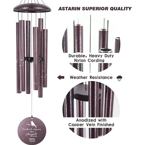 Personalized Memorial Wind Chimes Outdoor Big Deep Sound