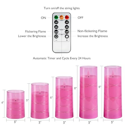 Flickering Flameless Candles (5 Count)