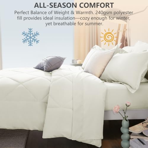 King Size Comforter Set Ivory