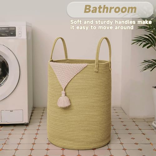 60L Cotton Rope Laundry Basket Hamper