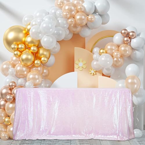 Sequin Tablecloth 50x72 Inch Iridescent Festival Birthday Party