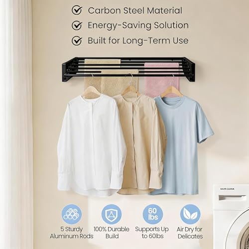 Wall Mounted Laundry Drying Rack
