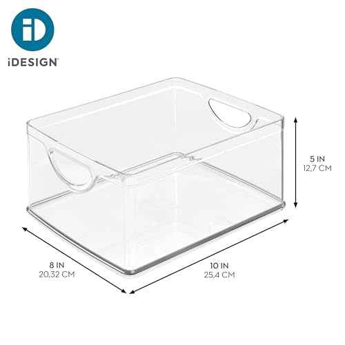 Plastic Stackable Kitchen Cabinet Storage Bin (4 Count)