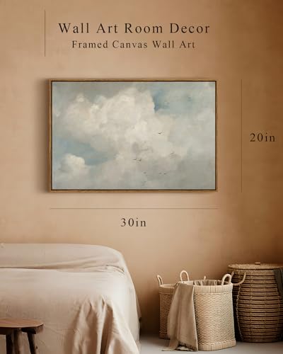 Framed Canvas Wall Art Vintage Decor