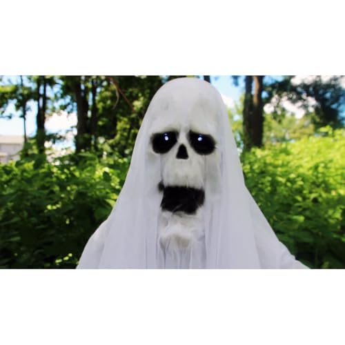 6.0-Ft. Life-Size Talking Ghost Halloween Animatronic (72" Standing Ghost)
