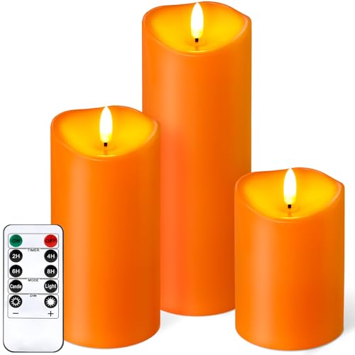 Outdoor Flameless Candles with Remote Timer (3 Count)
