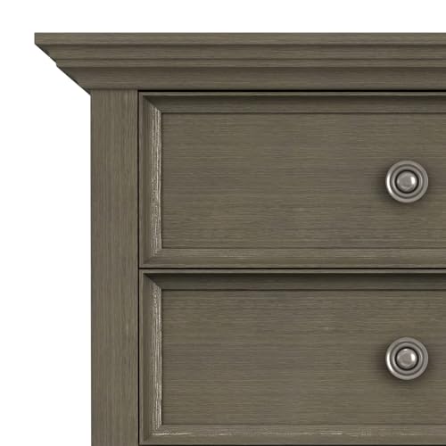 Amherst 24" Wide Solid Wood Bedside Table in Farmhouse Grey