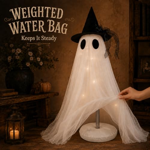2 Pack Cute Glowing Ghost Decor (2PK-TABLETOP-GHOST)