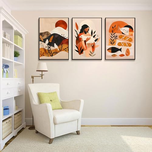 3Pcs Jesus Canvas Wall Art (3 Count)
