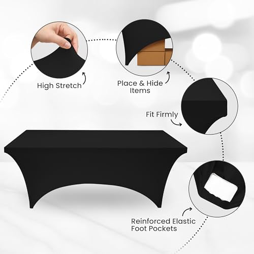 Spandex Table Cloth 2 Pack [4FT (2 Count)