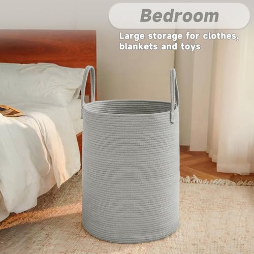 100L Cotton Rope Laundry Basket Hamper
