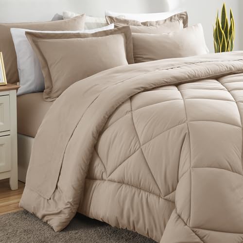 Queen Comforter Set with Sheets Wheat