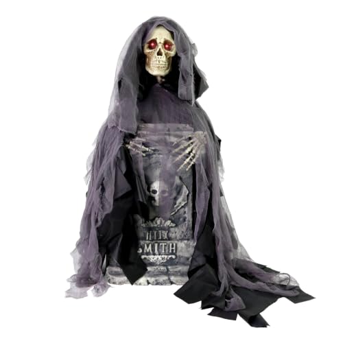 3.0 Ft. Rising Reaper with Tombstone Animatronic (3 ft Reaper with Tomb)