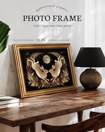 Vintage Gold Framed Wall Art for Living Room