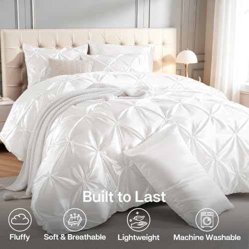 Satin Queen Comforter Set Ivory