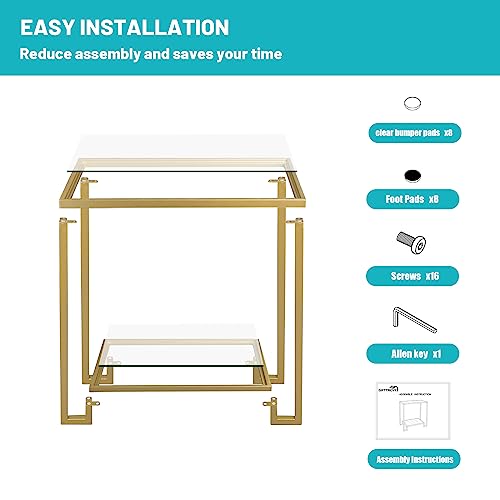 2 Tier Rectangle Side Table