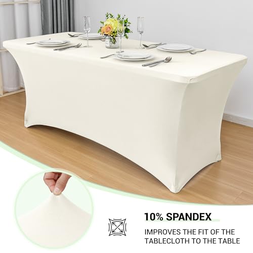 6ft Stretch Spandex Table Cover (4 Count)