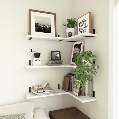 Floating Shelves Set of 6 for Wall Decor & Storage (6 Count)