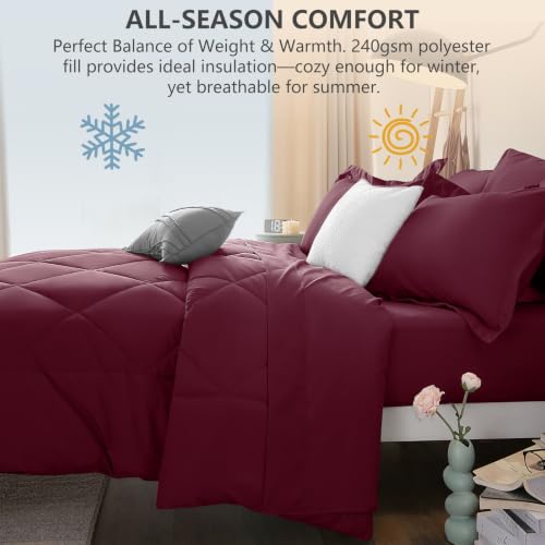Full Size Comforter Sets Burgundy