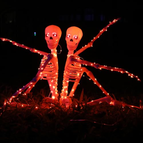 Halloween Decorations Outdoor Skeletons Set (Orange)
