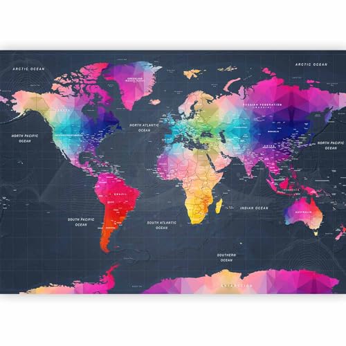 Wall Mural World Map 116"x83" (66.41 Sq Ft)