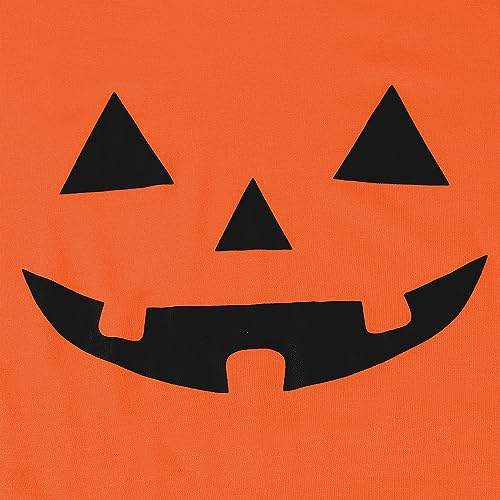 Women's Halloween Pumpkin Face Long Sleeve Casual V Neck Tops L