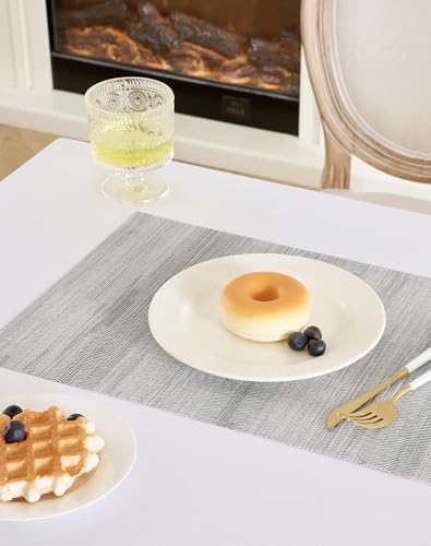 Lightsteel Black Placemats Set of 8 (8 Count)