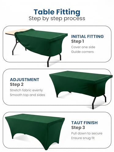 Spandex Table Cloth 2 Pack [6FT (2 Count)