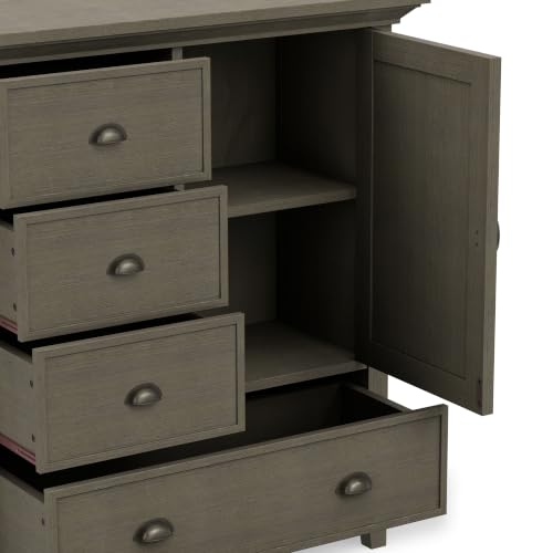 Redmond 39" Wide Solid Wood Cabinet in Farmhouse Grey
