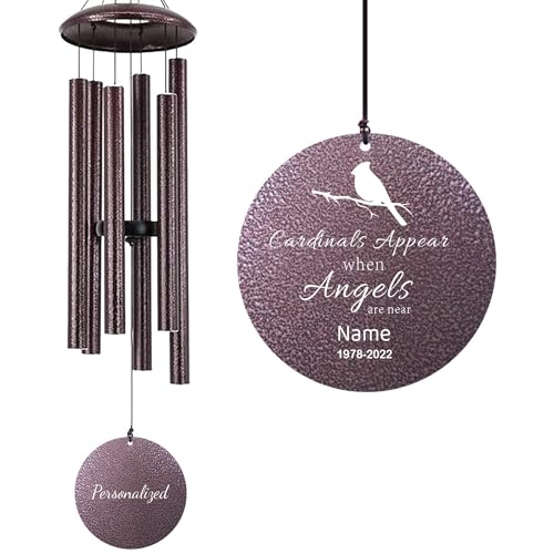 Personalized Memorial Wind Chimes Outdoor Big Deep Sound