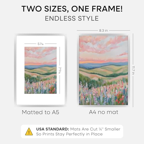 A4 Silver Picture Frame (3 Count)