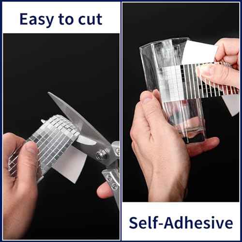 Self Adhesive Glass Mirror Mosaic Tiles (6 Count)